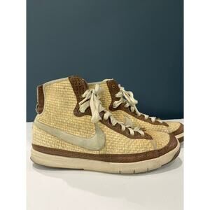 Nike Women’s Vintage Blazer Tan Raffia Woven Mid Top Sneakers Sz 9